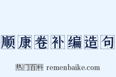 顺康卷补编造句是什么意思的图片